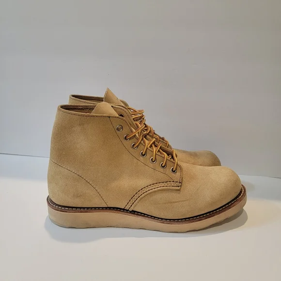 Red Wing Boots 8167 9492743 size 9 D tan suede Rare Discontinued